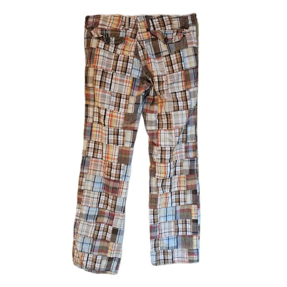 Y2K Streetwear Skater Madras Plaid Patchwork Pants Chor - Picture 2 of 5